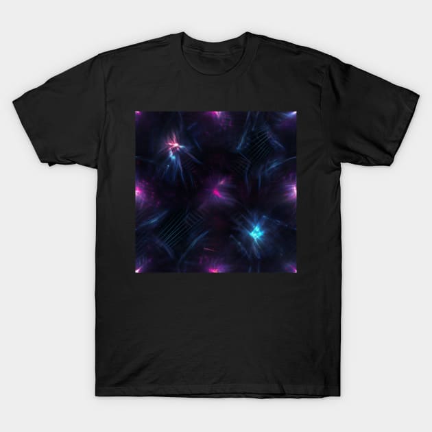 Neon Trippy EDM Festival Rave Pattern T-Shirt by AlexandrAIart